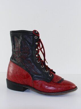Vintage Rocky Mountain USA Kiltie Western Boots (7.5 US)